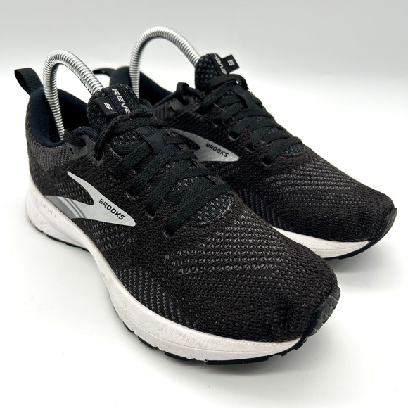 Brooks Revel 5 Running Shoes Womens 7B Medium Black White Athletic Sneakers - Picture 4 of 11
